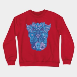 Mountain Blue Owl And Ageless Skull Crewneck Sweatshirt